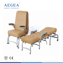 AG-AC005 stainless steel medical accompany folding furniture hospital chairs for patients